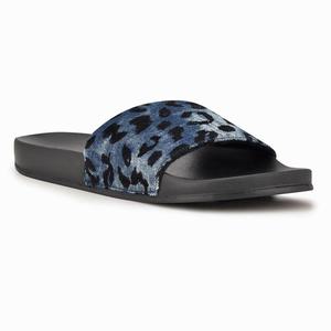 Nine West Sandbar Flat Slides - Blue/Brown - Ireland (XZ2164839)